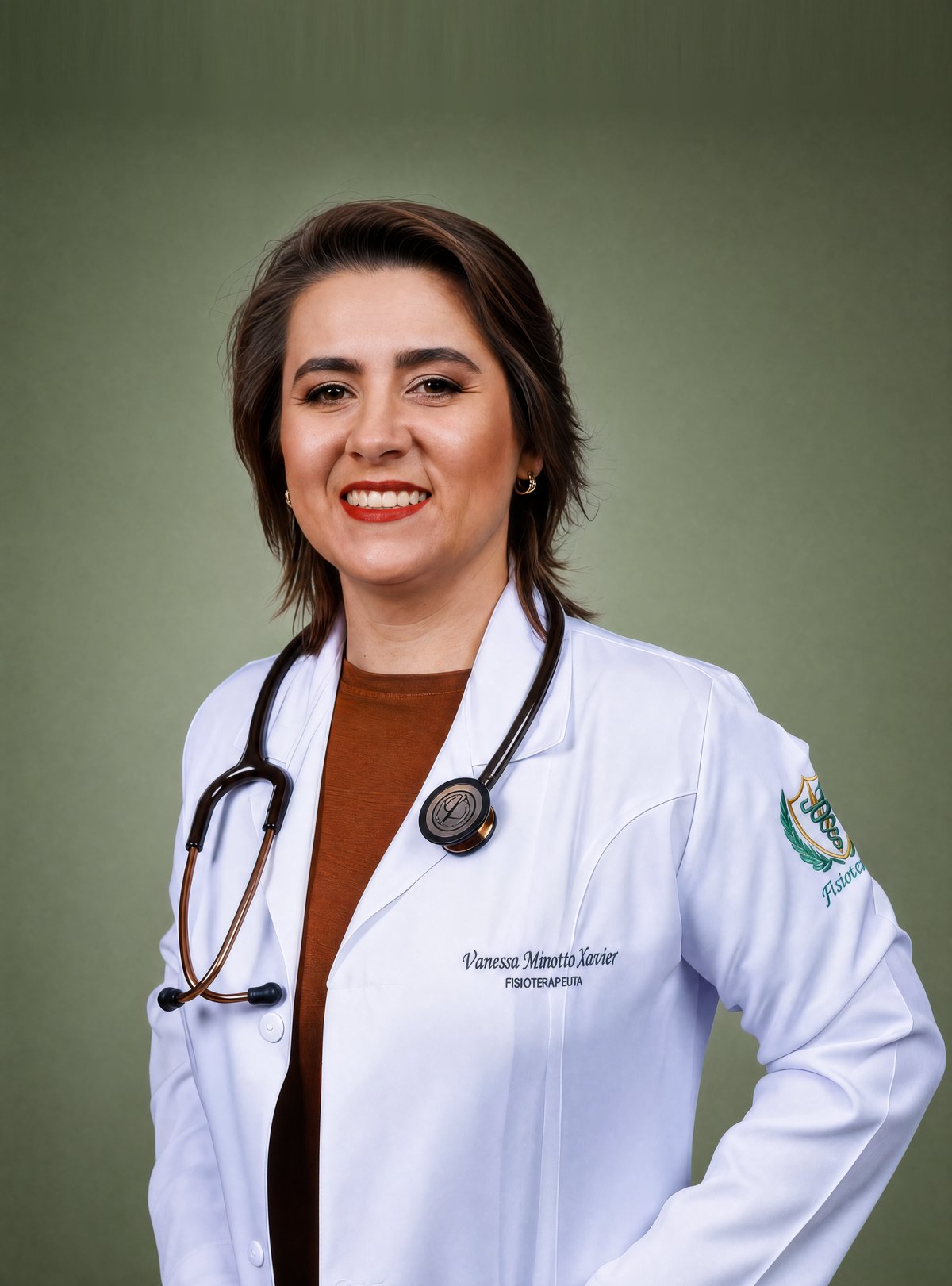 Vanessa Minotto, fisioterapeuta da Nauta, em atendimento